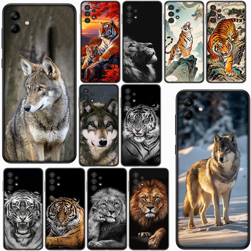 Cover for Xiaomi Redmi Note 13 A3 14 Pro Plus 9T 14C 13C 13X 9C NFC + Pro+ 5G 4G Protective Phone Case Tiger Stalking Wolf Art