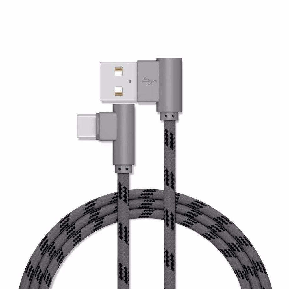 Преміальний плетенний Type C 90 градусів Прямий кут USB C Швидкісний кабель для синхронізації даних та зарядки для оптимальної продуктивності