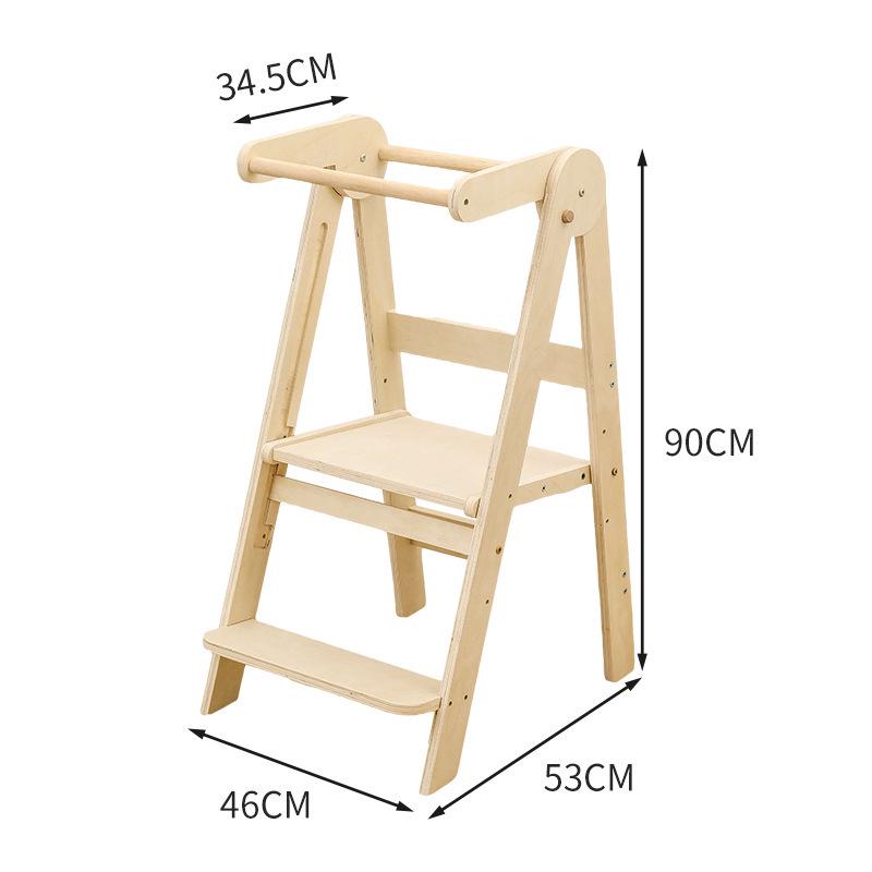 Kids' Montessori Learning Tower: Foldable Anti-Fall Step Stool for Hand Washing & Dining