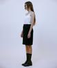 Thirteen Months Chiffon Flower Midi Skirt (Black)