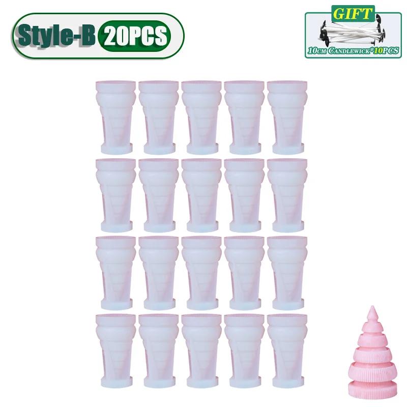 1-20PCS Christmas Tree Silicone Candle Mold Diy Plaster Aromatherapy Candle Mold Handmade Soap Mold Christmas Decoration