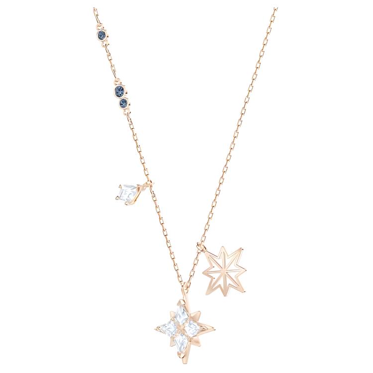 Swarovski Symbolica Romantic Eight-Pointed Star Necklace Women necklace Rose-Gold 5515975 Box (Random Color)