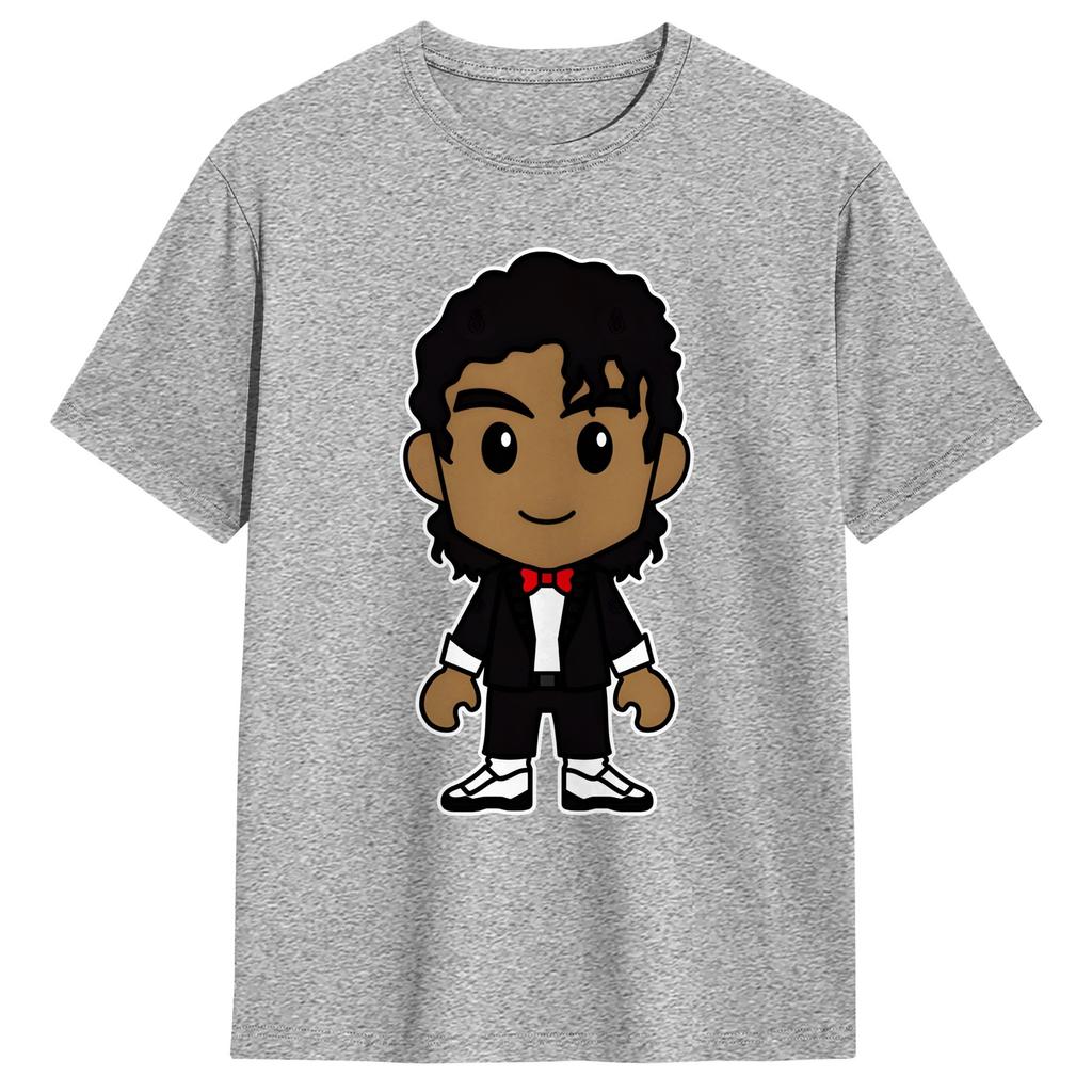 MMichael JJackson Chibi MJ Billie TShirt Harajuku T Shirts Short Sleeve Y2K Basic Tops Summer Cotton Plus Size Top Tees