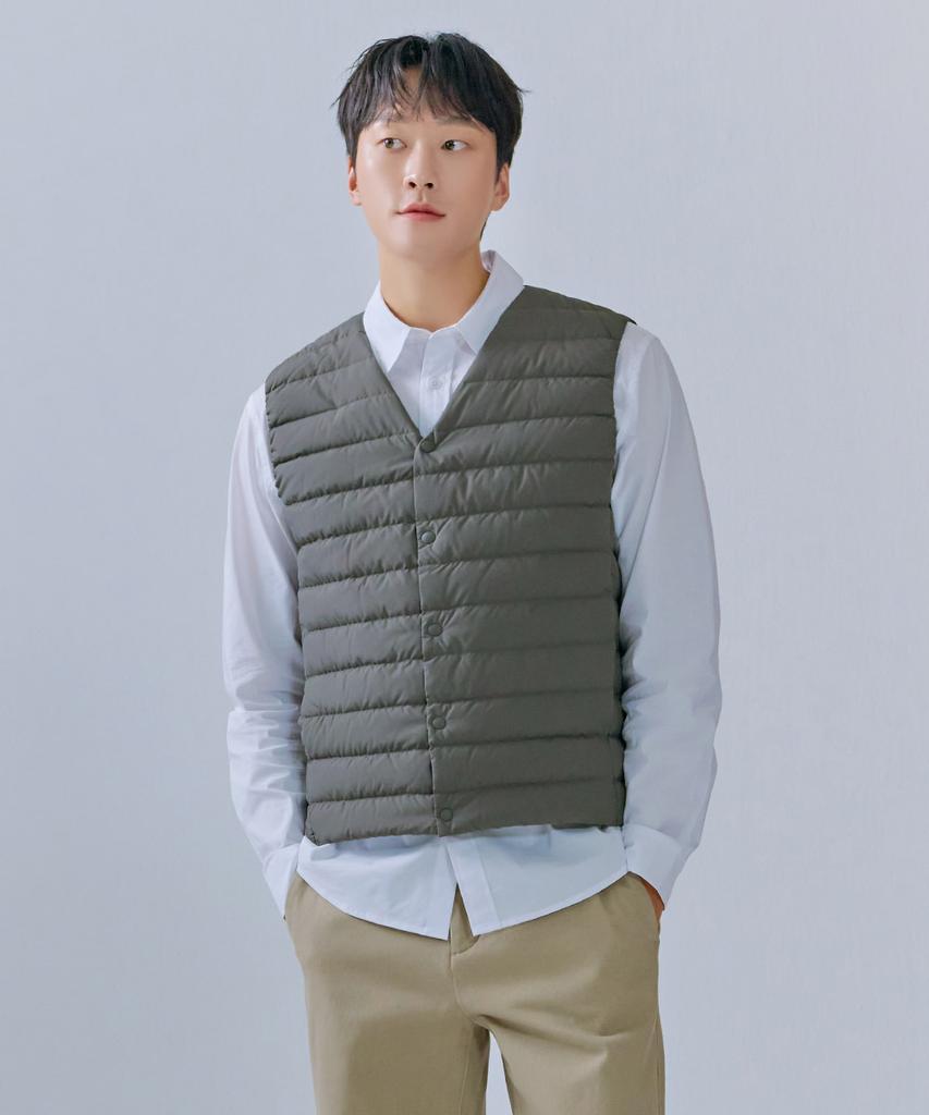 Chasecult Men'S Two-Way Neck Lightweight Padded Vest-Cfzk7301C08