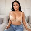 Large size glossy lace edge thin cup bra underwear sexy gathering big breasts small