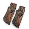 Universal Authentic Leather Folding Cutter Case Protective Storage Solution Suitable for Camping Easy Draw Functionality