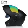 Dual Lens Flip-Up Full Face Motorcycle Helmet Men Women ABS Safety Gear Racing Street Riding