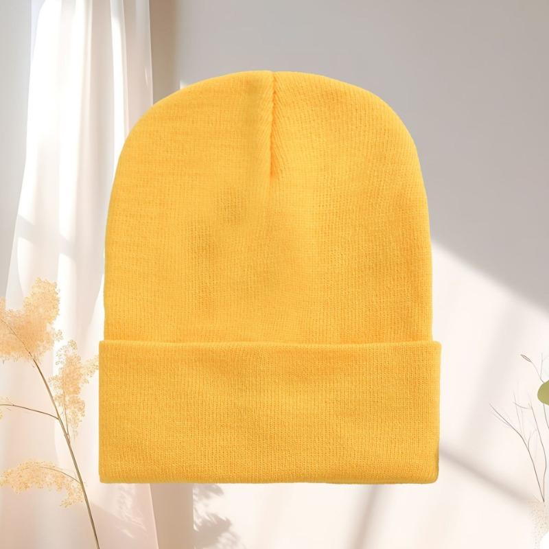 Czapka wełniana jesienno-zimowa czapka na zimno czapka dziergana dla pary czapka dziergana w kolorze cukierkowym wzór haftu tekst