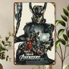2D Platt, Marvel Avengers Plåtskylt Väggkonst - Klassisk 2D Platt Design, 20x30cm, Perfekt för Vardagsrum, Sovrum, Kontor eller Spelrum