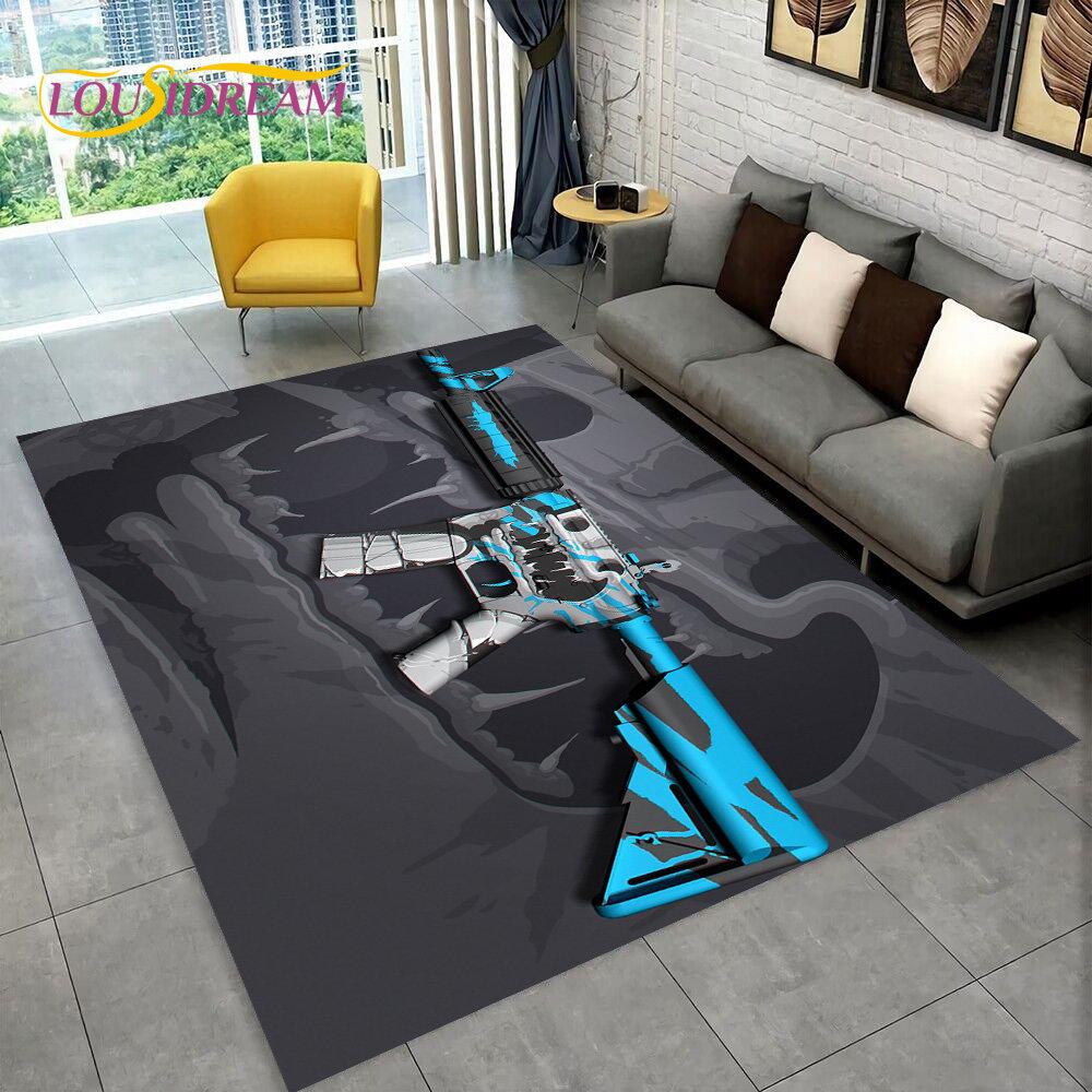 CS,USP,AK,M4,AWP,Rifle Pistol Cartridge Gun Area Rug,Carpet for Home Living Room Bedroom Sofa Doormat Decor,Non-slip Floor Mat