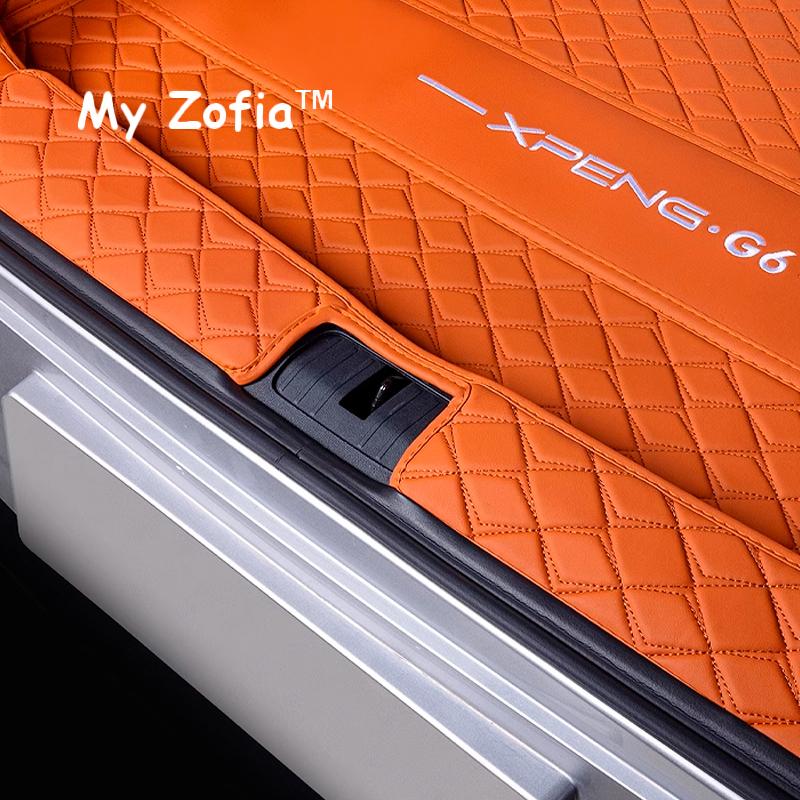 For Xpeng G6 2024 2025 2026 Car Boot Mat Rear Trunk Liner Cargo Protection Leather Mat Interior Modification Accessories