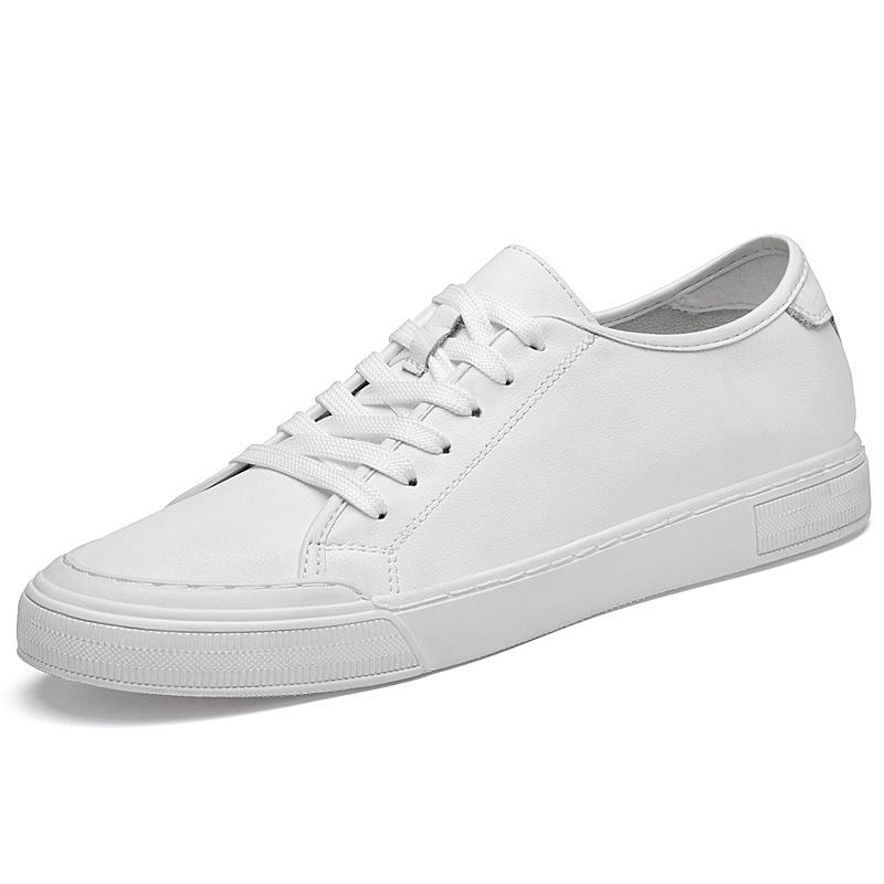 

1081 Men S Shoes Board Shoes Little White Shoes Spring And Summer Low-Top Cowhide Surface Flat Bottom Hollow Ventilation Hole Sports Shoes 38 белый