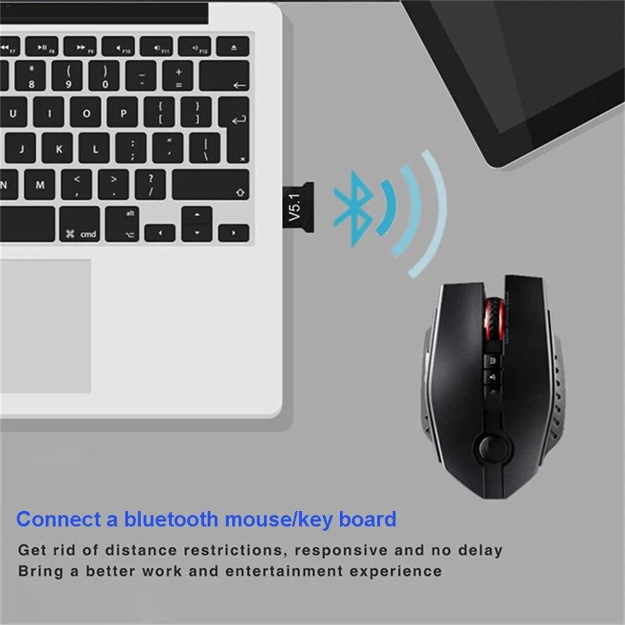 USB Bluetooth 5.1 Adapter Drahtloser Sender Empfänger Bluetooth Audio USB Adapter Dongle für PC Laptop Computer