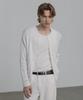 DECOROSO Mix Ribbed Round Cardigan [White]