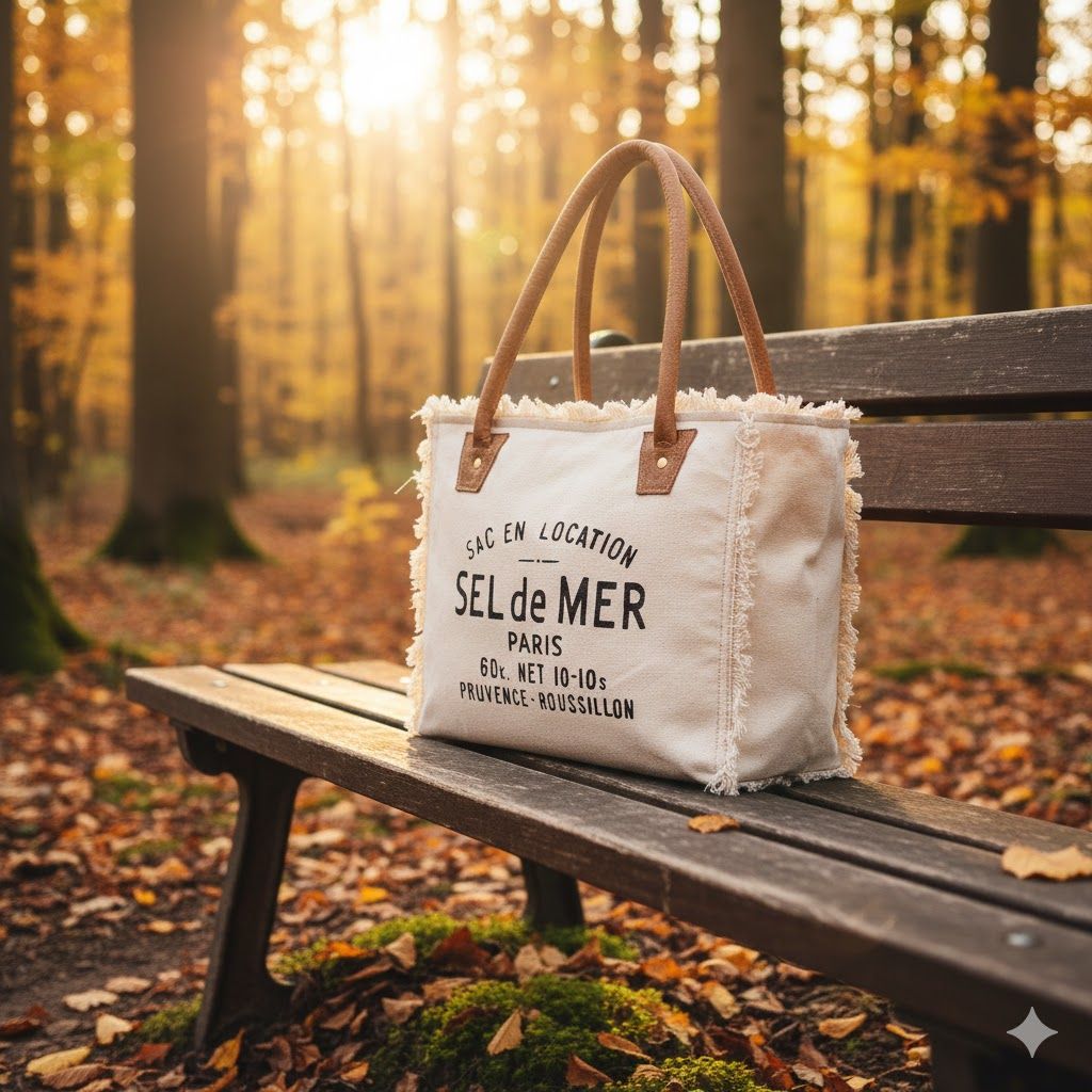 Bags Sel De Mer Upcycled Canvas Hand Bag Upcycled Canvas & Cowhide Tote Bag Radiant Upcycled Canvas Leather Bag