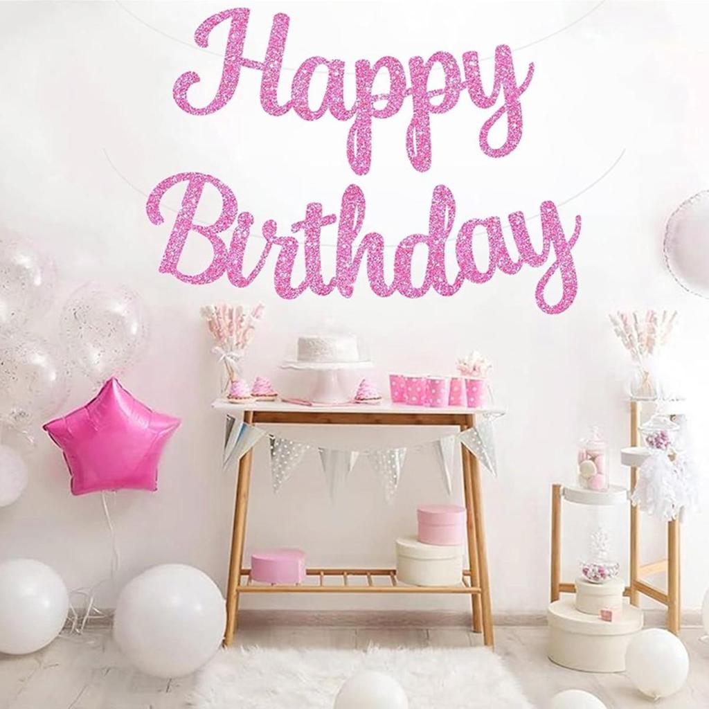 Creative Birthday Flag Happy Birthday Party Decor Kids Adults Hanging Banner Photo Backdrop Wedding Decoration