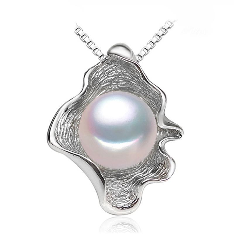 

LSOOYH ожерелье из натурального пресноводного жемчуга в форме ракушки для женщин, модное геометрическое ожерелье в стиле бохо