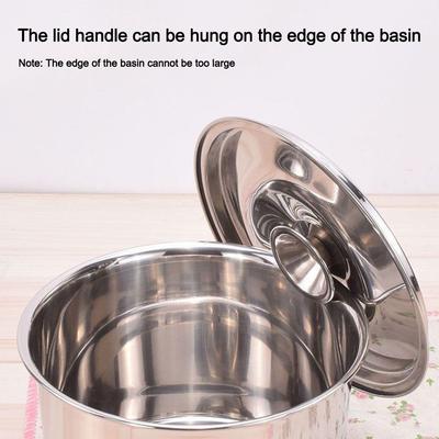 New Stainless Steel Pot Lids 12-24cm Reusable Cookware Lid Flavoring Bucket Cover