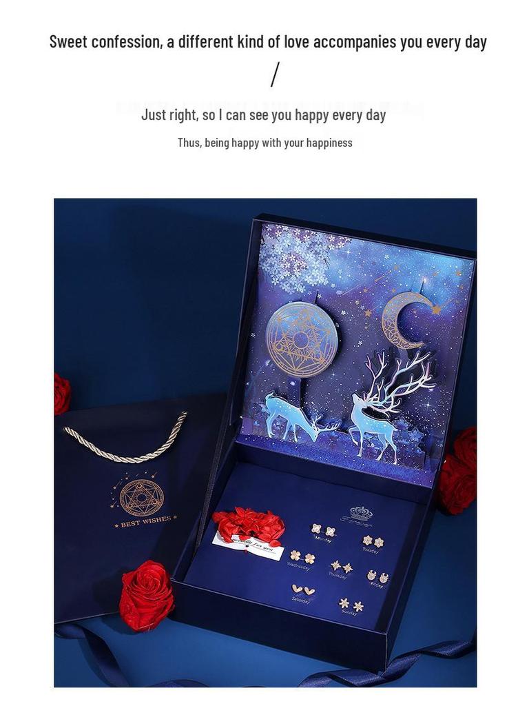 Versatile Romantic Stud Earrings Set - Perfect Gift for Her