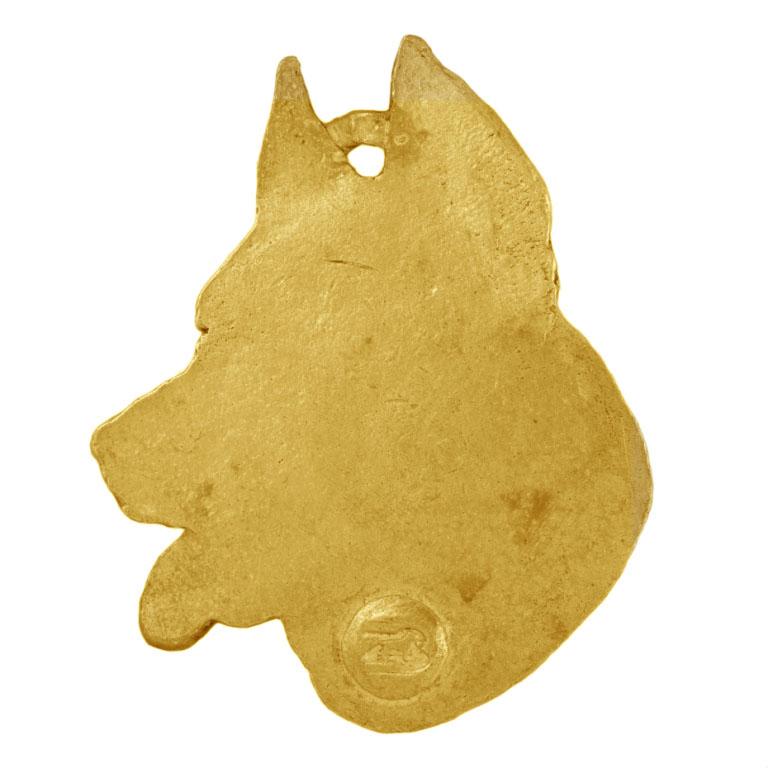 Berger de Beauce, Beauceron, Beauce-Schäferhund - Vergoldeter Schlüsselanhänger mit Hund in Geschenkbox, Handtaschendekoration, Luxus-Accessoire der Marke Art-Dog