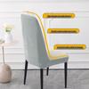 Chenille Luxury Arc Dining Chair Cover - Anti-Scratch and Universal Fit