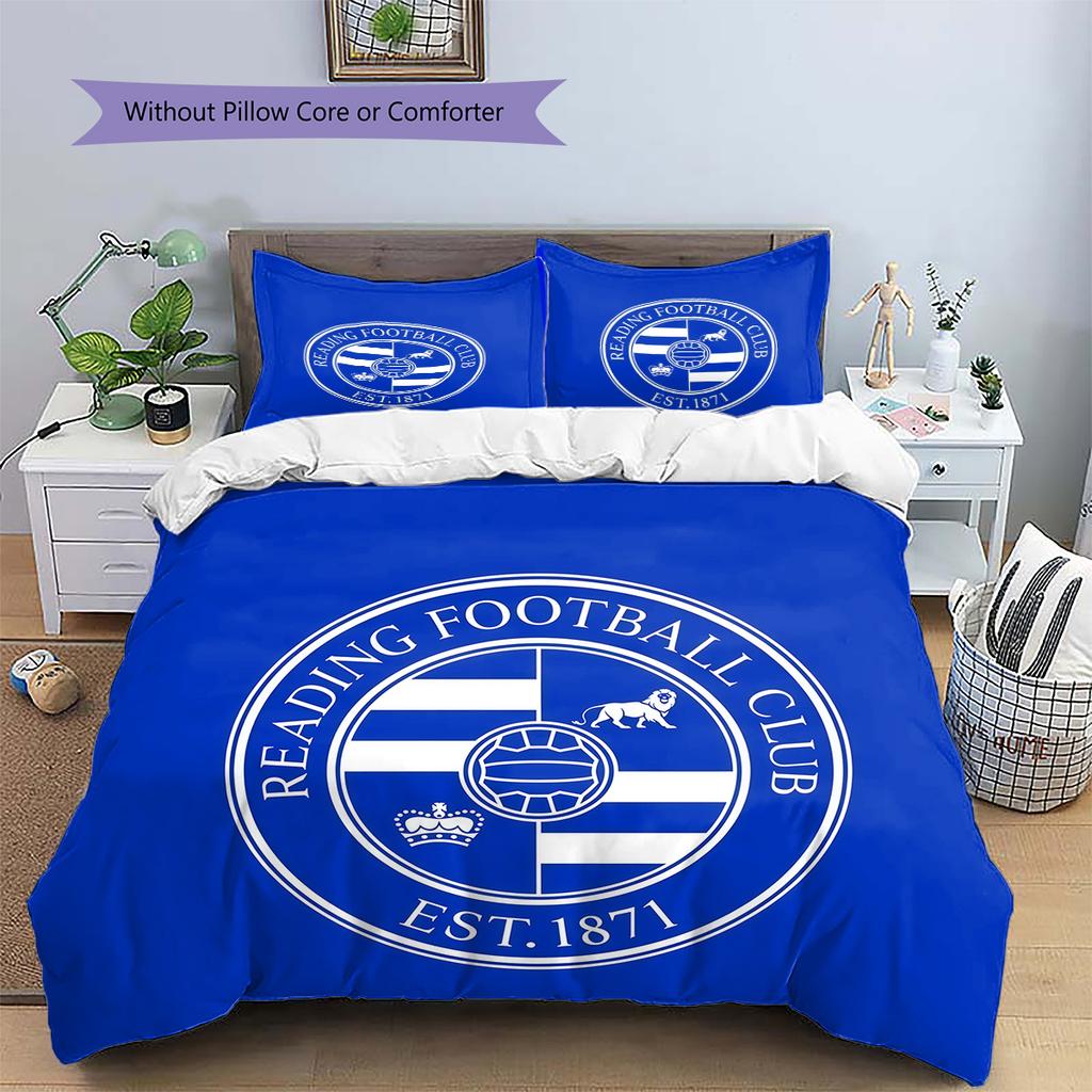 Reading FC Pattern Bedding Quilt Set  Home Decoration  Gift (1 * duvet cover + 2 * pillowcase  without core)