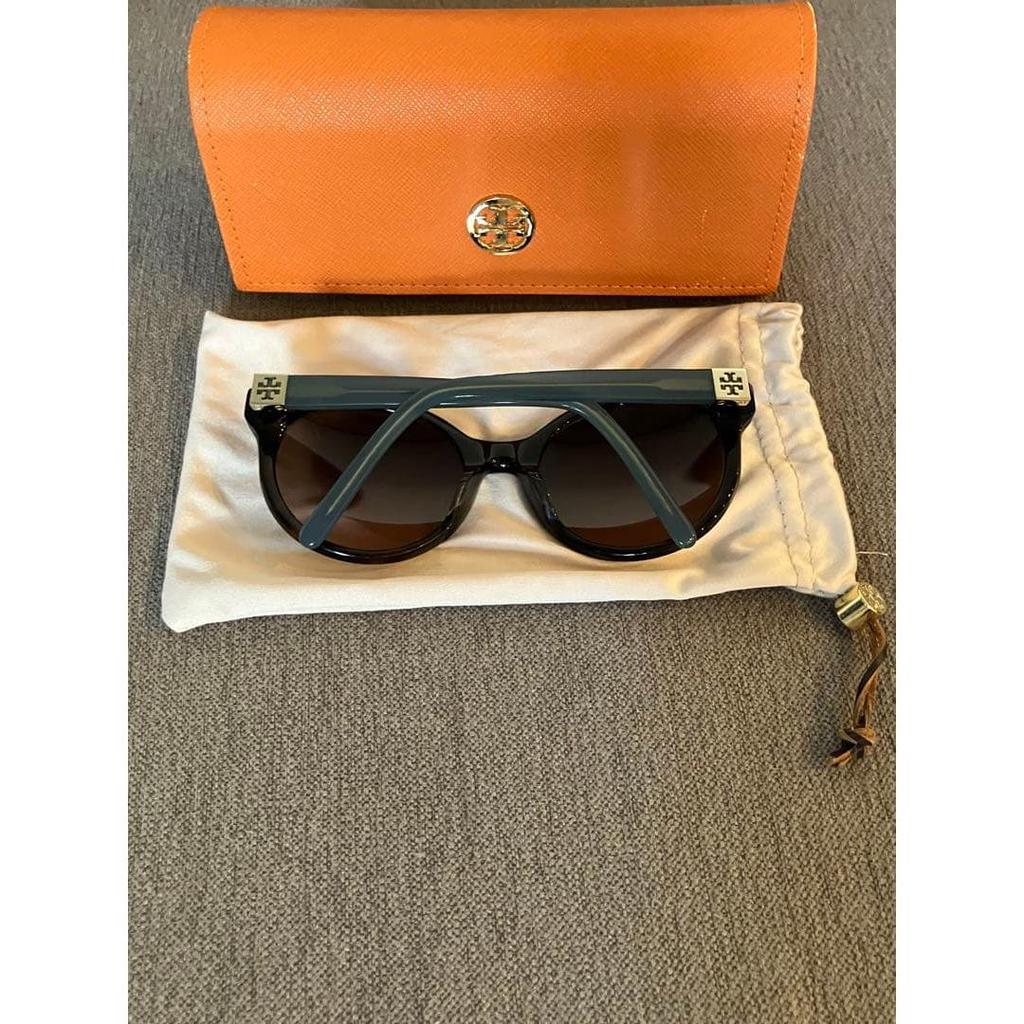 Used Today's price drop Tory Burch Cat Eye Brown Sunglasses Frame Blue