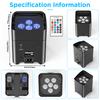 U`King 6x18w LED Wireless Uplights RGBWA UV 6in1 Battery Powered Par Lights With Charging Flight Case for DJ Wedding Party Event