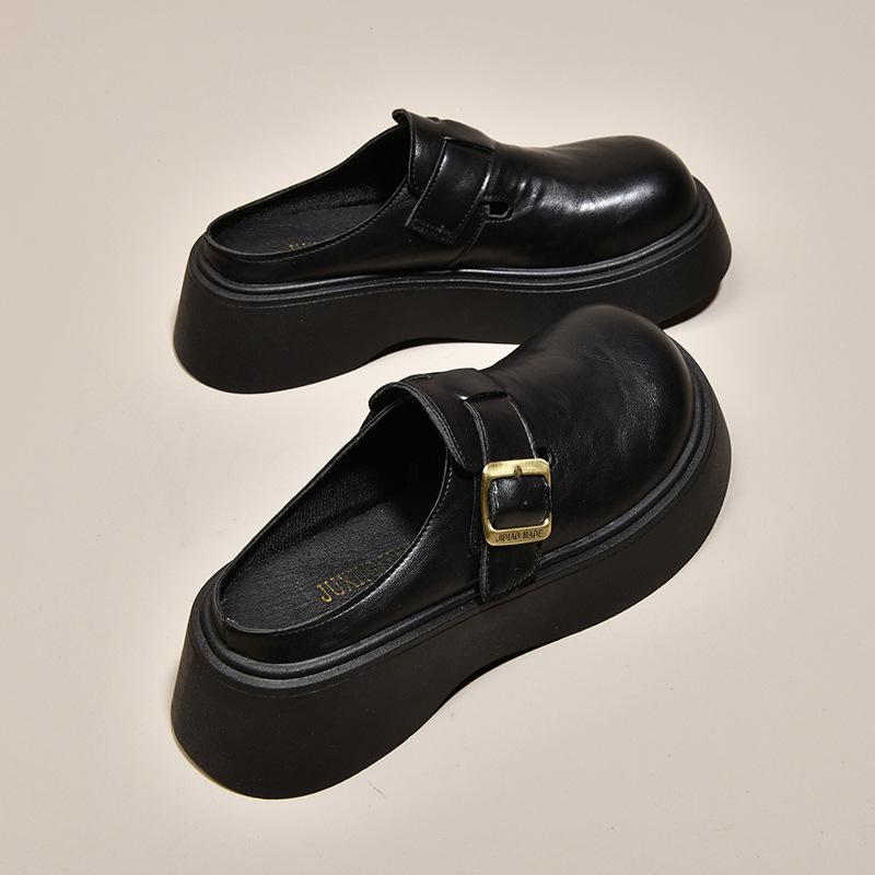 Fashion and lightweight platform small leather shoes for women to wear new single shoes, spring and autumn retro Mary Jane shoes