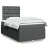 VidaXL Slat Bed Base with Mattress Dark Grey 120x190cm Fabric 3294303