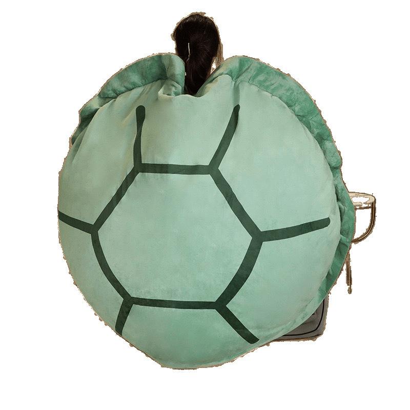 Plush Turtle Shell Wearable Sleeping Bag & Sofa Cushion