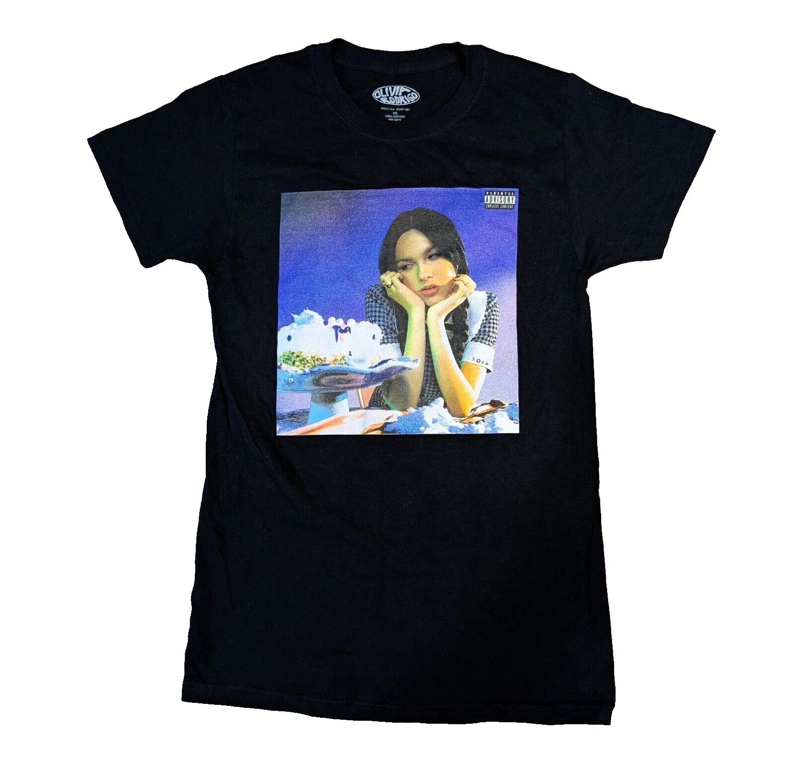 Olivia Rodrigo SOUR Short Sleeve Black Graphic T-Shirt Size XS S