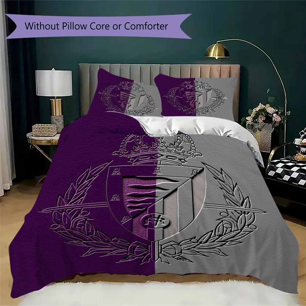 Set Copripiumino Trapuntato con Fantasia Real Valladolid Federa Decorazione per la Casa Regalo di Compleanno (1 * copripiumino + 2 * federe senza imbottitura)