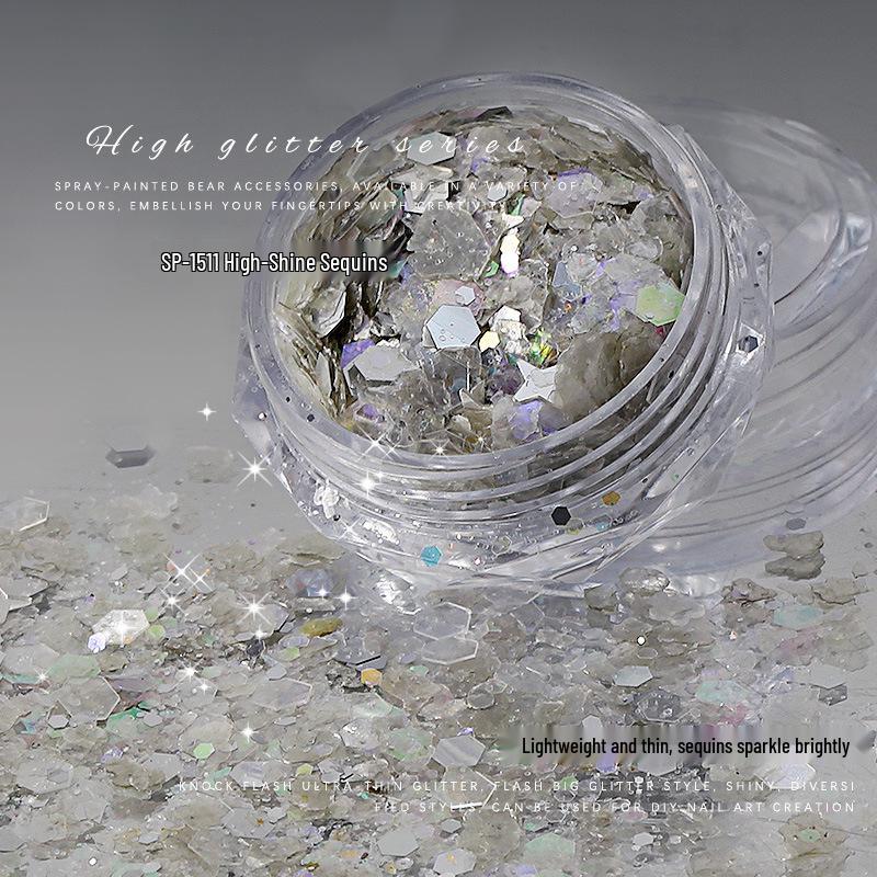 Украшения для ногтей: Блестящие Смешанные Блестки и Пайетки - Неправильные Шестиугольные и Круглые Формы