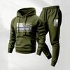 Men's Trendy Hooded Sweatshirt & Sweatpants Set for Fall/Winter 2026
