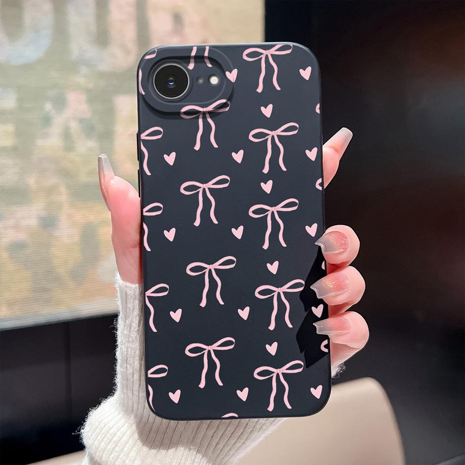 For iPhone17 17E 17Air 17Pro 17ProMax Case Pink Rose Rainbow Trendy Antifouling Bumper For iPhone17E iPhone 17 Pro Max Air Capa