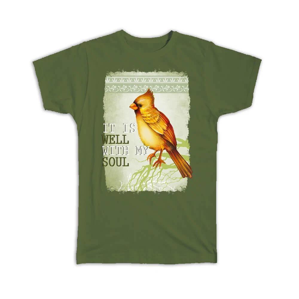 Gift T-Shirt : Well With My Soul Bird Grieving Lost Loved One Grief Healing 3XL