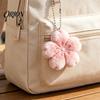 Playful Pink Keychain 1/2/3Pcs Pendant, Soft Plush Cherry Blossom Design Key Chain, Floral Bag Charm Style Backpack Holder, Portable Accessory