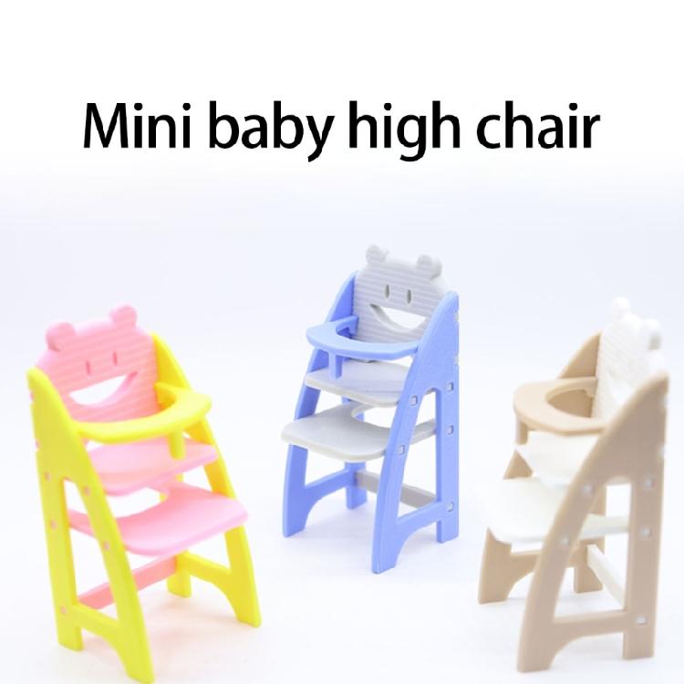 Premium Plastic Dollhouses Baby Dining Chair 1/12 Scale Miniature Furniture Safe Kids Learning Toy