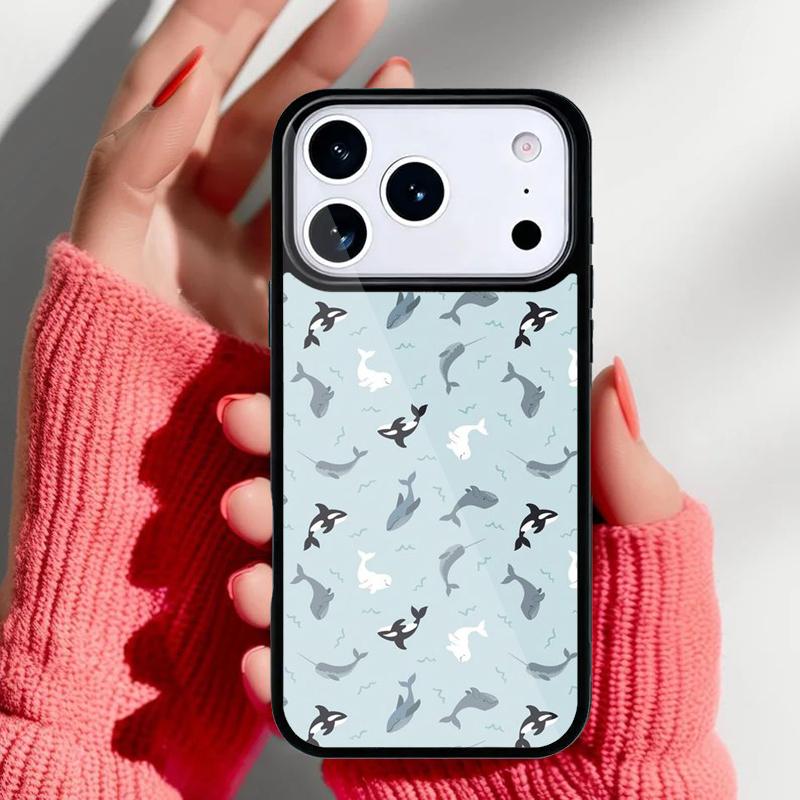 Baby Whale Phone Case for iPhone 17 16 15 14 13 Pro Max Back Cover for 12 11 Pro Coque