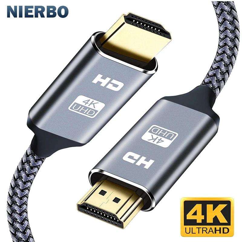 

NIERBO HDMI Cable 2.0 4K Cable for PS4 PS3 Xbox Fire TV Stick Blue Ray Player HDR High Speed Ethernet 4K 60Hz Male 3FT 6FT 10FT 1m(3ft)