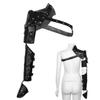Gothic Punk Shoulder Armors Pu Adjustable Metal Rivets Arm Guard Body Chest Harness Protective Gauntlet Cosplay Costume Accessory