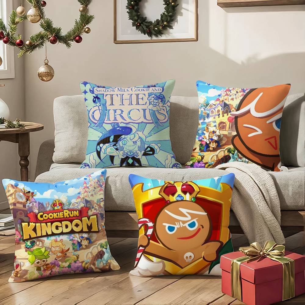 Hot Game C-Cookie Run Kingdom-MT Pillow Case Comfort Sofa Bed Silky Elegant Invisible Zipper Decorative Cushion Cover