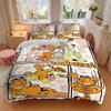 3pcs Garfield's Print Cover Set Ultra Soft, Breathable, and Comfortable Bedding with Stylish Design for Bedroom and Guest Room Decor 1 Cover and 2 Mat