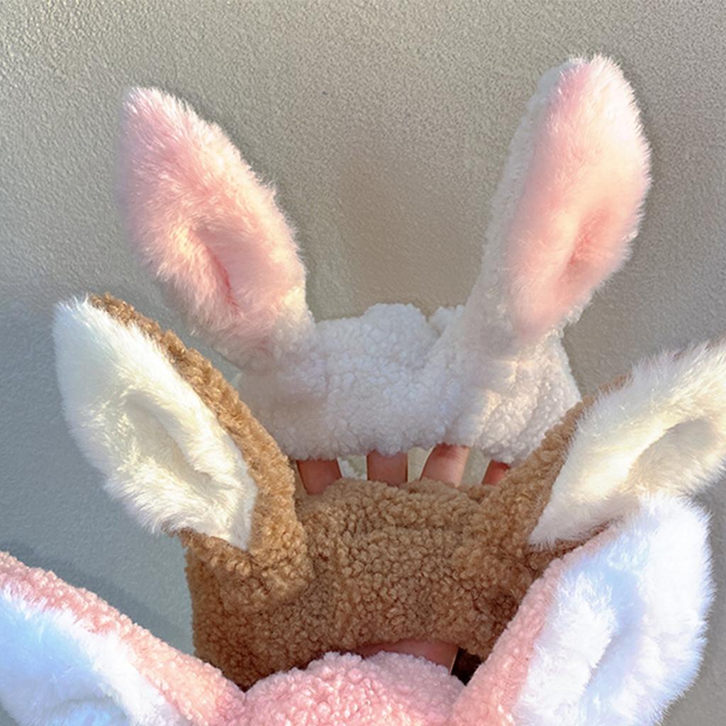 Color Matching Wash Face Hair Holder Soft Cartoon Rabbit Ear Shape Headband