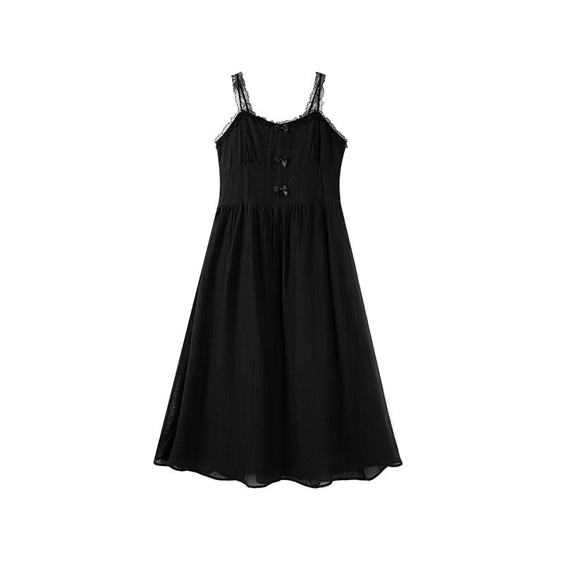 Ai Yuan 2026 Spring Plus-Size Women's Casual Bow Waist-Cinching Camisole Dress