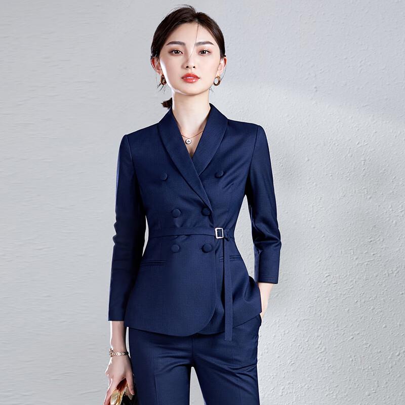 Женский профессиональный деловой костюм-тройка S