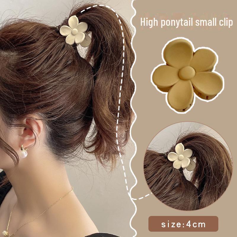 Frosted Flower Anti-Collapse High Ponytail Claw Clip