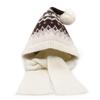 Winter limited sapphire blue~ retro witch hat versatile warm Lei Feng hat knitted hat scarf integrated big head circumference