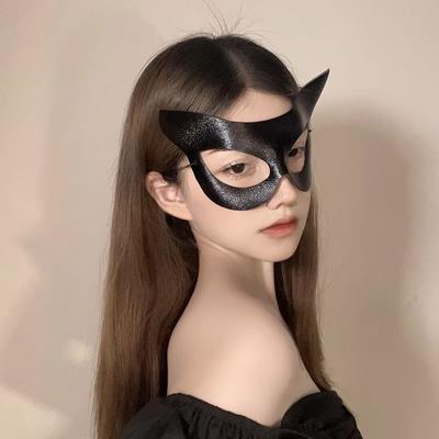 Halloween Masquerade Plain Mask Party Party Half Face Mask Mysterious Cos Pat Eye Mask Props